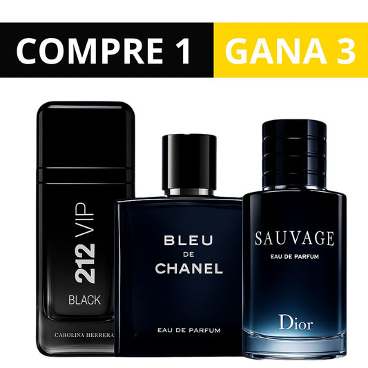 KIT 3 Perfumes Importados + CREMA MontBlanc y regalo Exclusivo [ÚLTIMAS UNIDADES 🚨] - 100ml